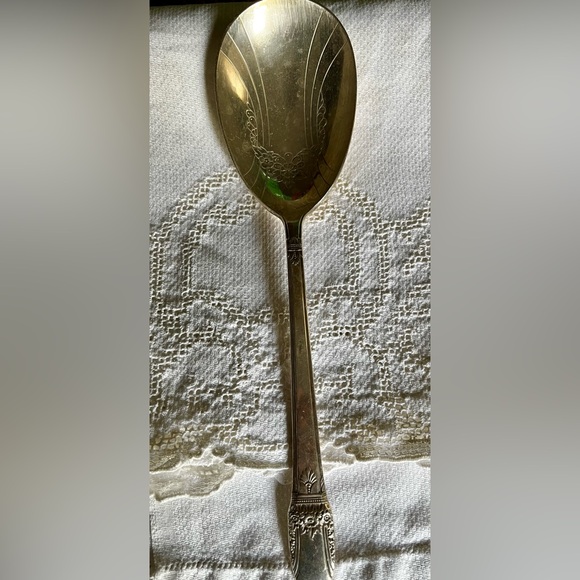 Rogers Bros Elegant First Love Silver Flatware Serving Spoon
